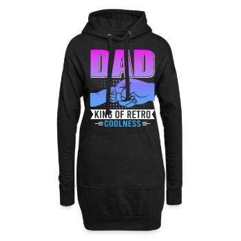 Super papa, papa, meilleur papa Fête des pères - Sweat-shirt à capuche long Femme - noir - Devant