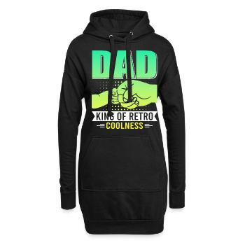 Super Dad, Daddy, bester Vater Papa Vatertag - Hoodie-Kleid - Schwarz - Vorne