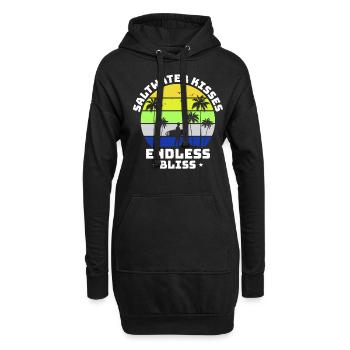 Surf, kitesurf, wakeboard, beach surfers - Sweat-shirt à capuche long Femme - noir - Devant