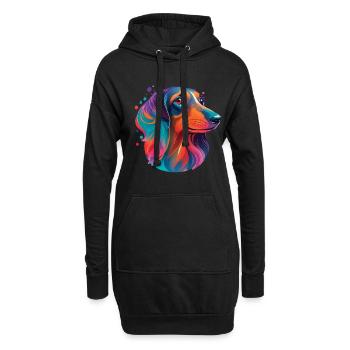 Teckel Teckel Chien Chiens Chiens Chien Amour Pet - Sweat-shirt à capuche long Femme - noir - Devant