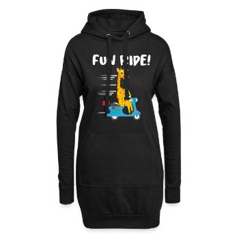 Giraffe Lover Zoo Gardien de zoo Gardien de zoo - Sweat-shirt à capuche long Femme - noir - Devant