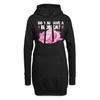 Costume de Blobfish - Visage de poisson Blob laid - - Sweat-shirt à capuche long Femme - noir - Devant