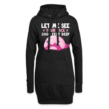 Costume de Blobfish - Visage de poisson Blob laid - - Sweat-shirt à capuche long Femme - noir - Devant