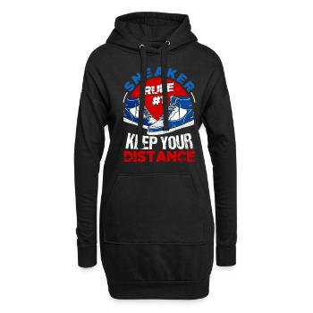 Schuhsammler Schuhmacher Sneaker Addict - Hoodie-Kleid - Schwarz - Vorne