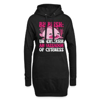 Blobfisch Underwater Ambrassador Of Cuteness - Hoodie-Kleid - Schwarz - Vorne