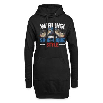 Avertissement de collectionneur de baskets J’ai un style de chaussure - Sweat-shirt à capuche long Femme - noir - Devant