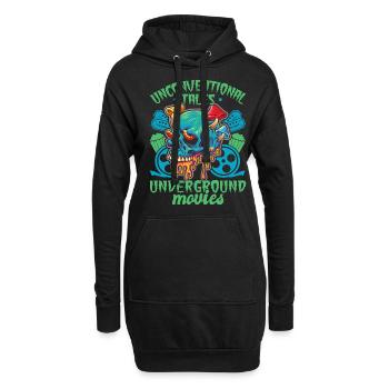Underground Film, Independent Cinema, Horror - Hoodie-Kleid - Schwarz - Vorne