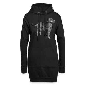 Computer Scientist Dog Admin Programmer - Hoodie Dress - black - Front