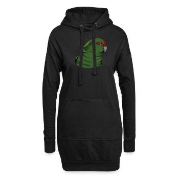 Perruche de chèvre I Motif de perruche pour porte-oiseau - Sweat-shirt à capuche long Femme - noir - Devant