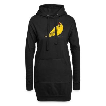 Perruche de chèvre I Motif de perruche pour porte-oiseau - Sweat-shirt à capuche long Femme - noir - Devant