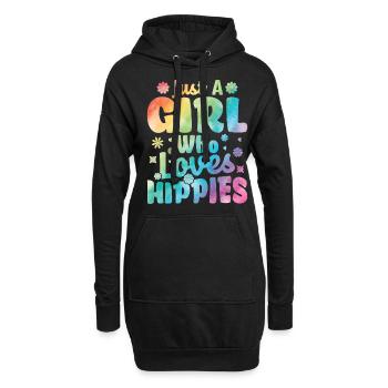 Peace Tie Teinture Groovy - Sweat-shirt à capuche long Femme - noir - Devant