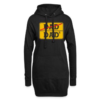 Meilleur père de père de tous les temps avec 2 enfants - Sweat-shirt à capuche long Femme - noir - Devant