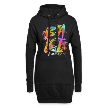 Bali Indonesien Souvenir Urlaub - Hoodie-Kleid - Schwarz - Vorne