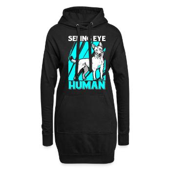 Seeing Eye Human 28 - Hoodie-Kleid - Schwarz - Vorne