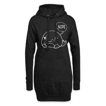 Costume de Blobfish - Visage de poisson Blob laid - - Sweat-shirt à capuche long Femme - noir - Devant