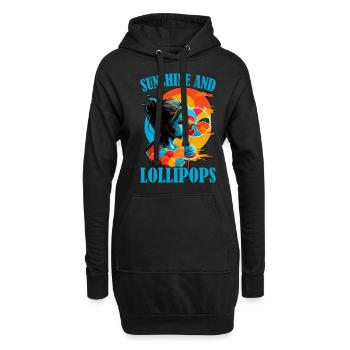 Sunshine And Lollipops 6 - Hoodie-Kleid - Schwarz - Vorne