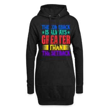 Le retour est toujours plus grand que le revers 18 - Sweat-shirt à capuche long Femme - noir - Devant