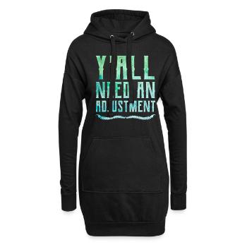 Chiropraktiker Chiropraktik Wirbelsäule Flüsterer - Hoodie-Kleid - Schwarz - Vorne