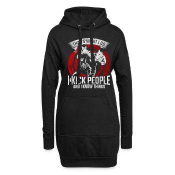 Tang Soo Do Arts Martiaux Shotokan - Sweat-shirt à capuche long Femme - noir - Devant