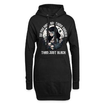 Lustige Gothic Goth - Hoodie-Kleid - Schwarz - Vorne