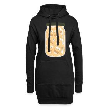 Pomme de terre en bocal Pommes de terre - Sweat-shirt à capuche long Femme - noir - Devant
