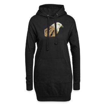 Rotmilan I Greifvogel Beizjagd Motiv für Falkner - Hoodie-Kleid - Schwarz - Vorne