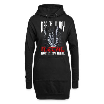 Lustiger Death Metal Veganer - Hoodie-Kleid - Schwarz - Vorne