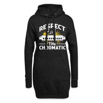 Französische Harfinisten und Harmonikaspieler - Hoodie-Kleid - Schwarz - Vorne