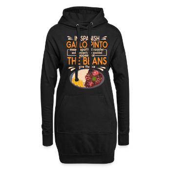 Gallo Pinto Spotted Roaster Definition - Hoodie-Kleid - Schwarz - Vorne
