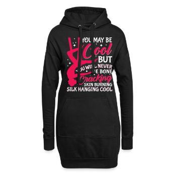 Acrobate de soie aérienne - Sweat-shirt à capuche long Femme - noir - Devant