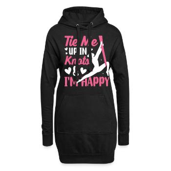 Aerial Silk Aerialist - Hoodie-Kleid - Schwarz - Vorne