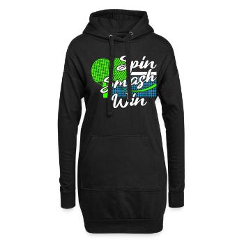 Tenue Club Joueur de Tennis de Table Club! - Sweat-shirt à capuche long Femme - noir - Devant