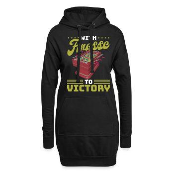 Fans de baby-foot Cadeaux Wuzler Foosball - Sweat-shirt à capuche long Femme - noir - Devant