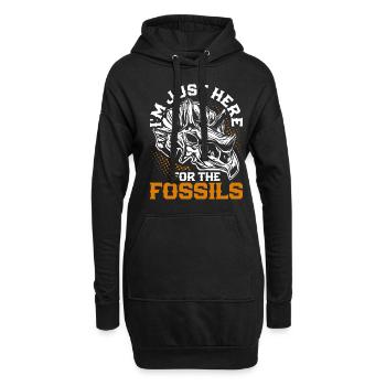 Paläontologe I'm Just Here For The Fossils - Hoodie-Kleid - Schwarz - Vorne