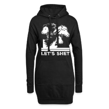 Shetlandpony Reiten Pferde Shetty - Hoodie-Kleid - Schwarz - Vorne