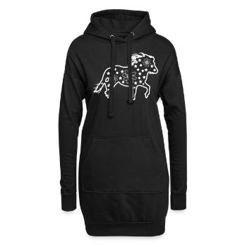 Poney Shetland Shetlandpony - Sweat-shirt à capuche long Femme - noir - Devant