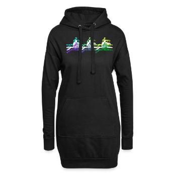 Rudersport Kanu Ruderboot Ruderer Rudern - Hoodie-Kleid - Schwarz - Vorne