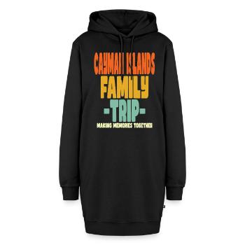 Vacances en famille aux îles Caïmans - Sweat-shirt à capuche long Femme - noir - Devant