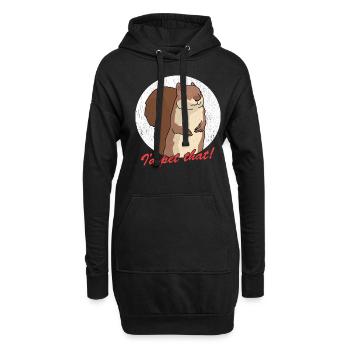 Mignon écureuil écureuil gris écureuil cadeau - Sweat-shirt à capuche long Femme - noir - Devant