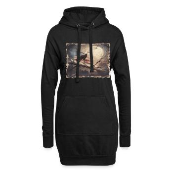 Drapeau des États-Unis Drapeau de l’Amérique Vintage Drapeau de l’Amérique - Sweat-shirt à capuche long Femme - noir - Devant