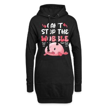 Biologiste marin Poissons d’eau profonde Blob Océan - Sweat-shirt à capuche long Femme - noir - Devant