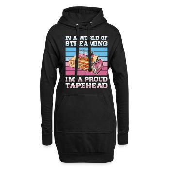 Vintage Movie Lover Retro Vhs Kassette 80er 90er - Hoodie-Kleid - Schwarz - Vorne