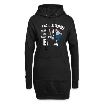 6. Geburtstag Ninja 6 Jahre Ninja Hai Kostüm - Hoodie-Kleid - Schwarz - Vorne