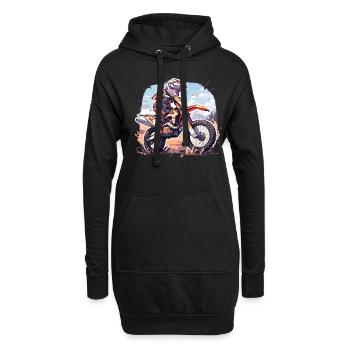 Enfants de motocross - Sweat-shirt à capuche long Femme - noir - Devant