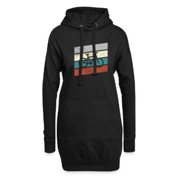 Vélo Rétro - Sweat-shirt à capuche long Femme - noir - Devant
