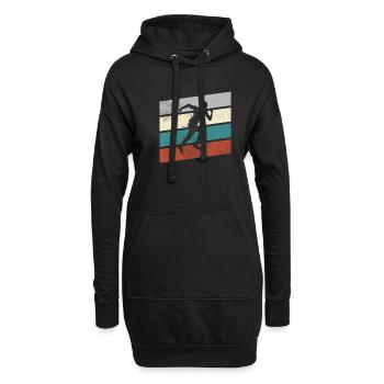 Jogging Rétro - Sweat-shirt à capuche long Femme - noir - Devant