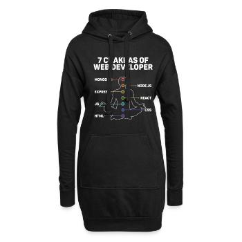 Web developer website development - Hoodie Dress - black - Front