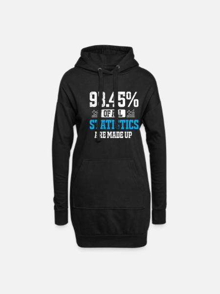 Statistik Datenanalyse Beruf Statistiker - Hoodie-Kleid - Schwarz