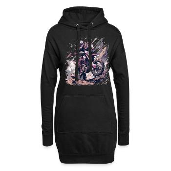 Supermotard Motocross Moto Moto Moto - Sweat-shirt à capuche long Femme - noir - Devant