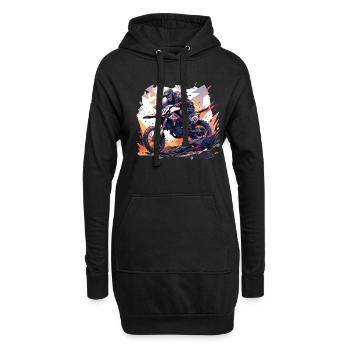 Supermotard Motocross Moto Moto Moto - Sweat-shirt à capuche long Femme - noir - Devant